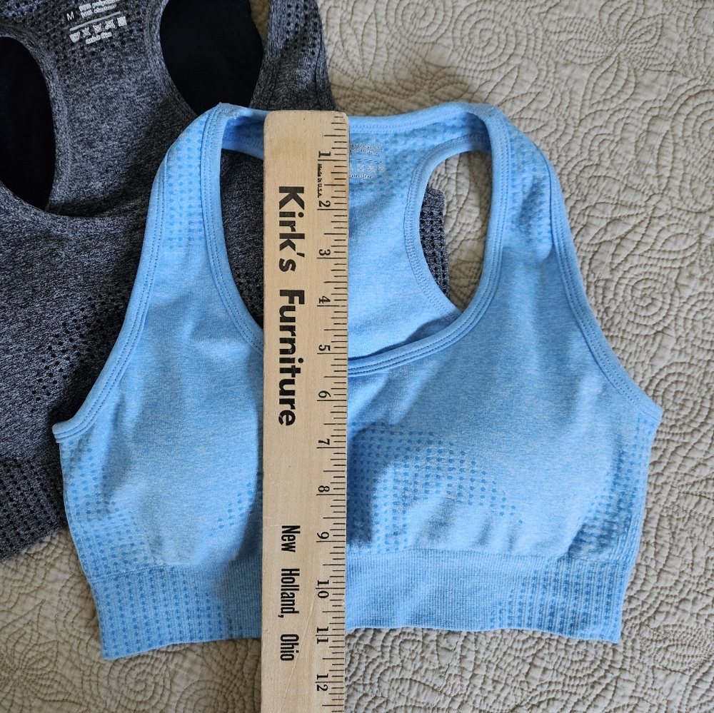 Women's 3pc solid wireless racerback sports bra - Picture 4 of 5